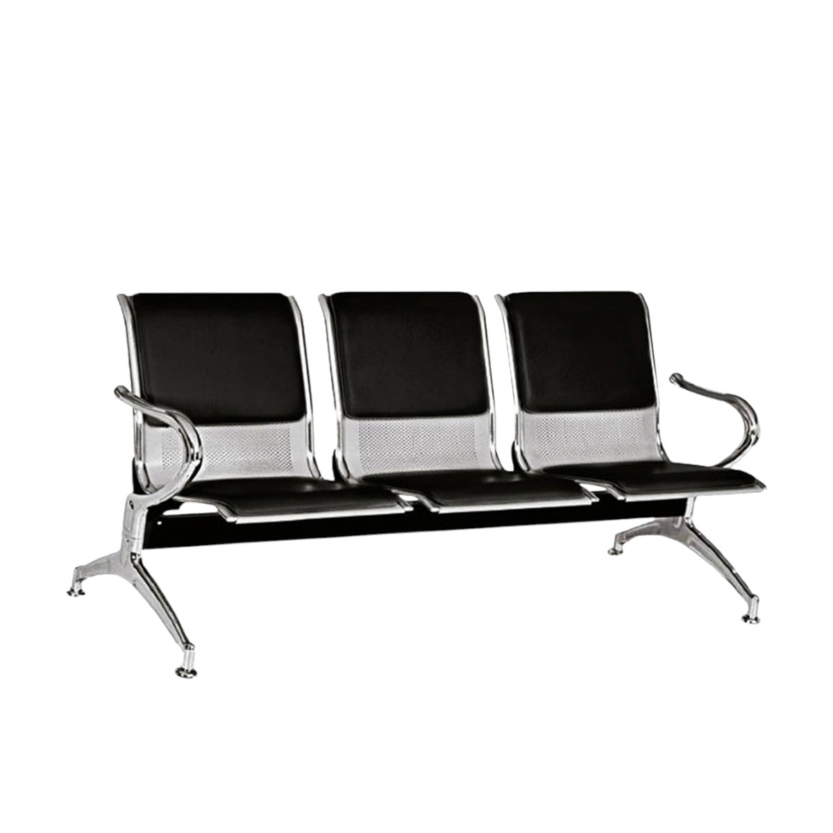 TANDEM METÁLICO CROMADO TAPIZADO