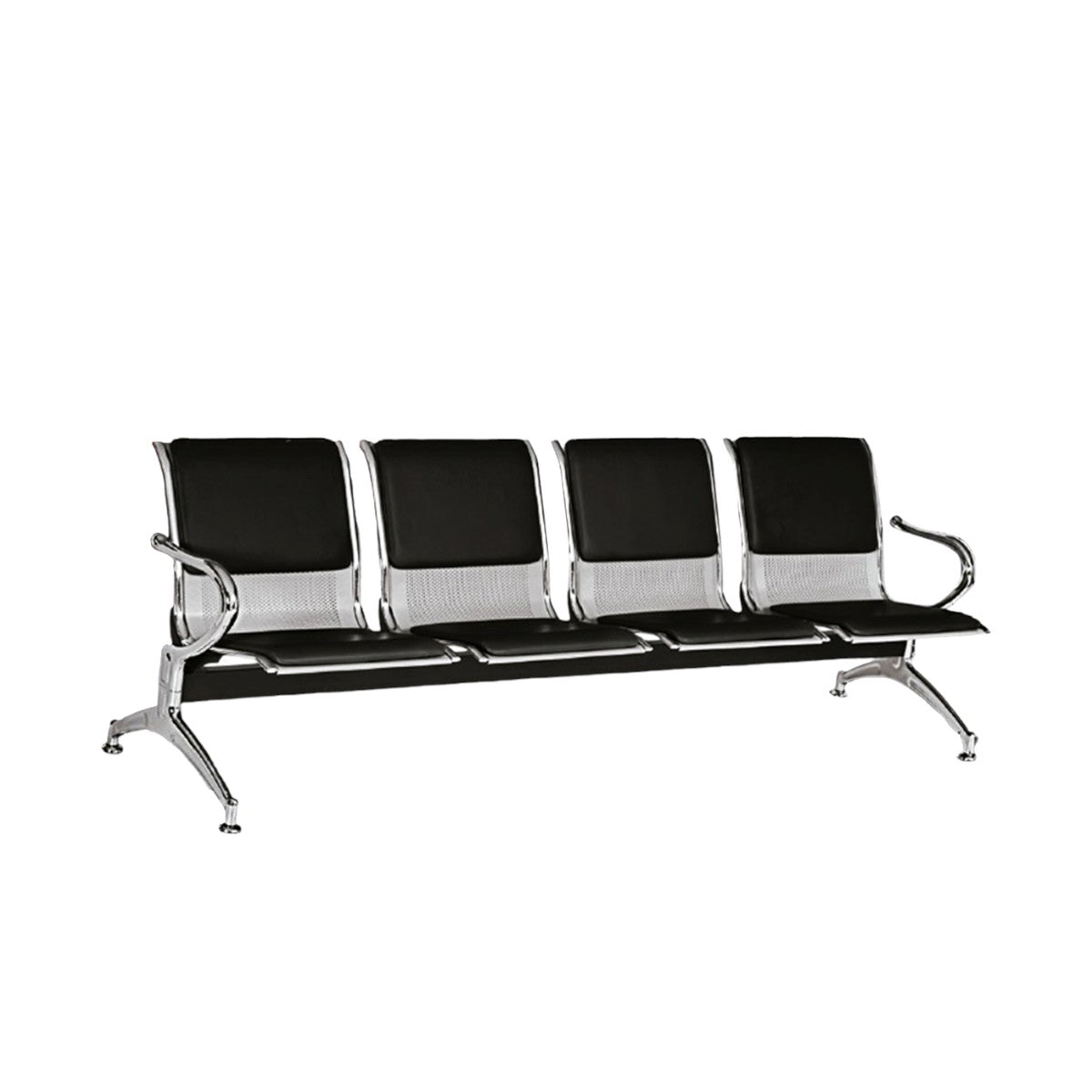 TANDEM METÁLICO CROMADO TAPIZADO