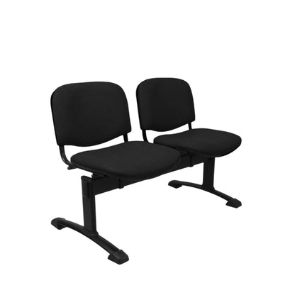 TANDEM ISÓSCELES TAPIZADO ESTRUCTURA METÁLICA NEGRA