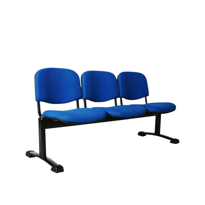 TANDEM ISÓSCELES TAPIZADO ESTRUCTURA METÁLICA NEGRA