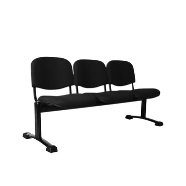 TANDEM ISÓSCELES TAPIZADO ESTRUCTURA METÁLICA NEGRA