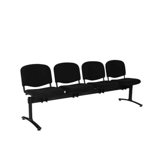 TANDEM ISÓSCELES TAPIZADO ESTRUCTURA METÁLICA NEGRA