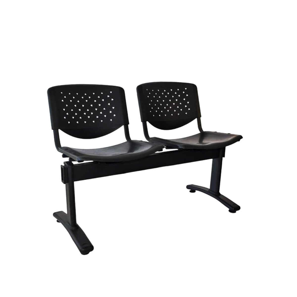 TANDEM PRISMA EN CONCHA ESTRUCTURA METÁLICA NEGRA