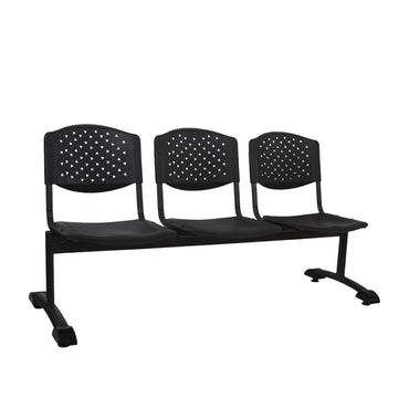 TANDEM PRISMA EN CONCHA ESTRUCTURA METÁLICA NEGRA